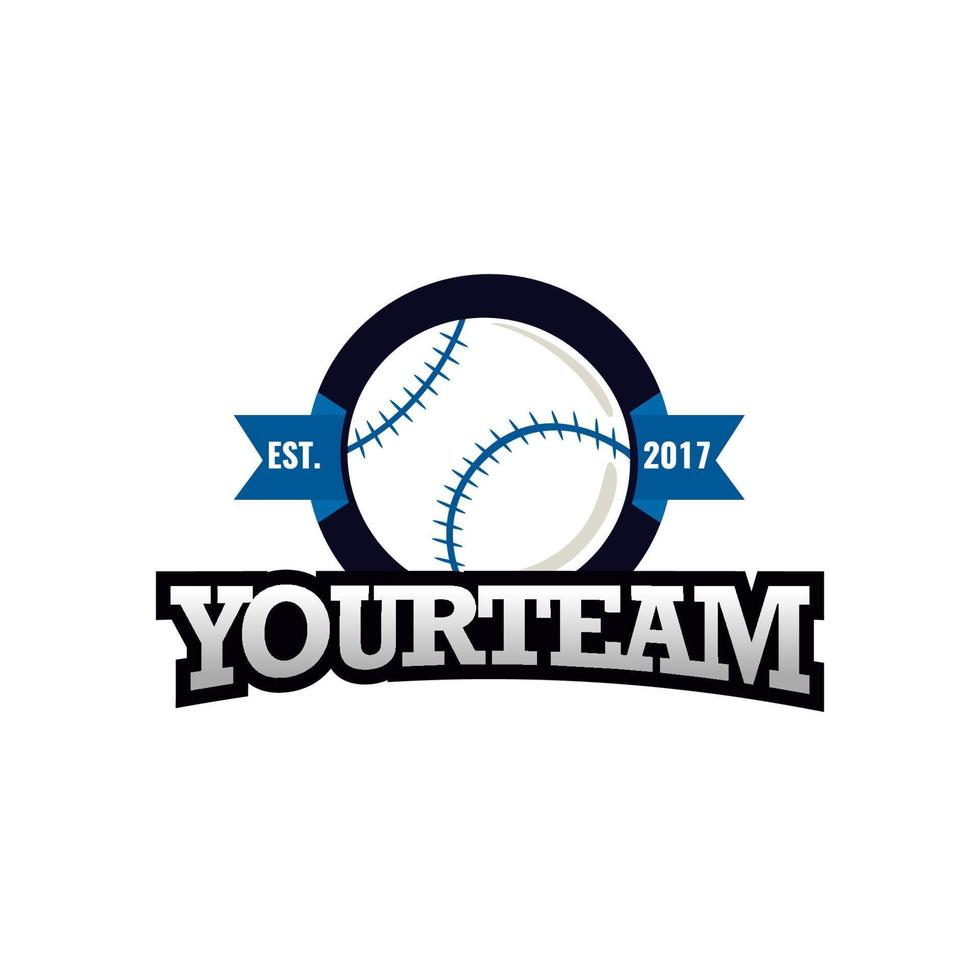 Baseball Logo Design Template with white background vector