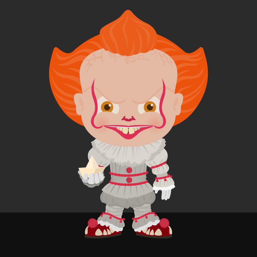 payaso aterrador. payaso malvado halloween .vector ilustración vector