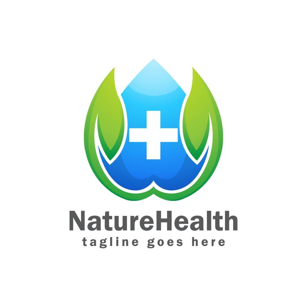 plantilla de diseño de logotipo de salud natural vector