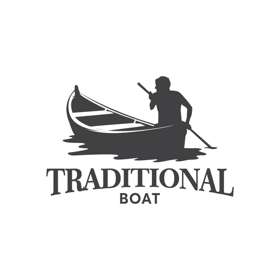 Traditional Boat Logo Design Template Inspiration vector