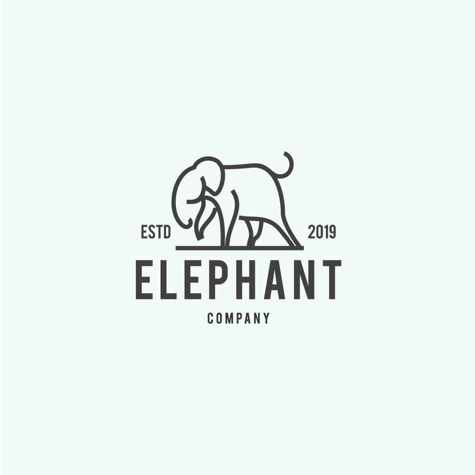 Elephant Logo Design Template Inspiration - Vector