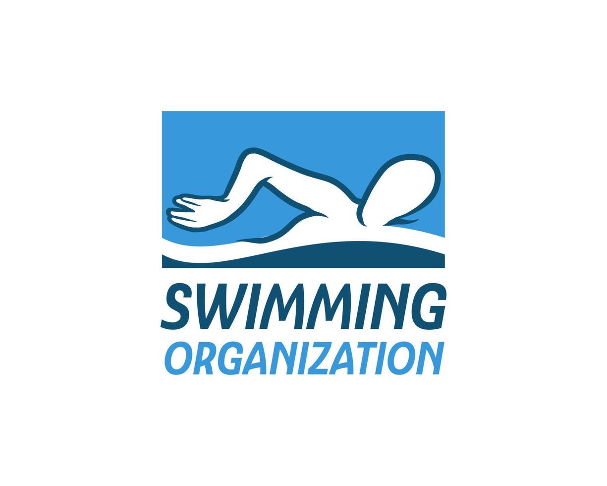 plantilla de logotipo de nadador. diseño de vectores de natación. ilustración de natación
