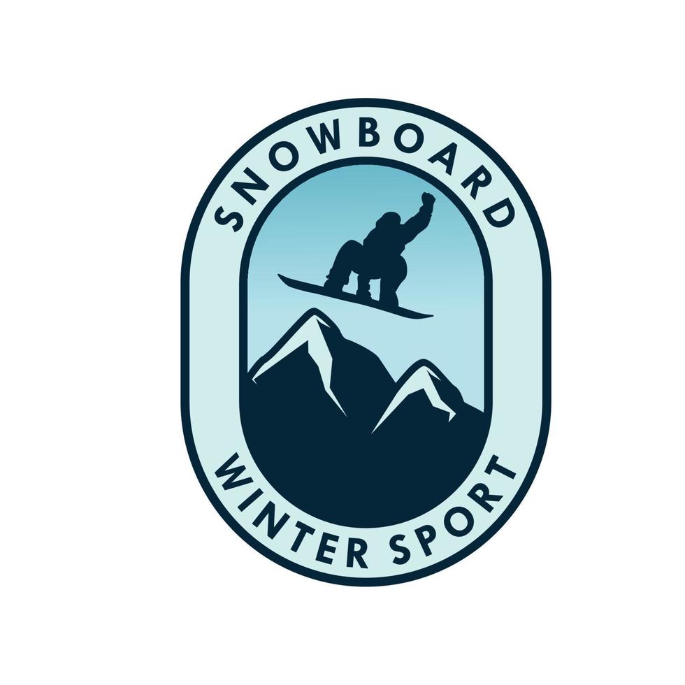 plantilla de diseño de logotipo de deporte de invierno vector