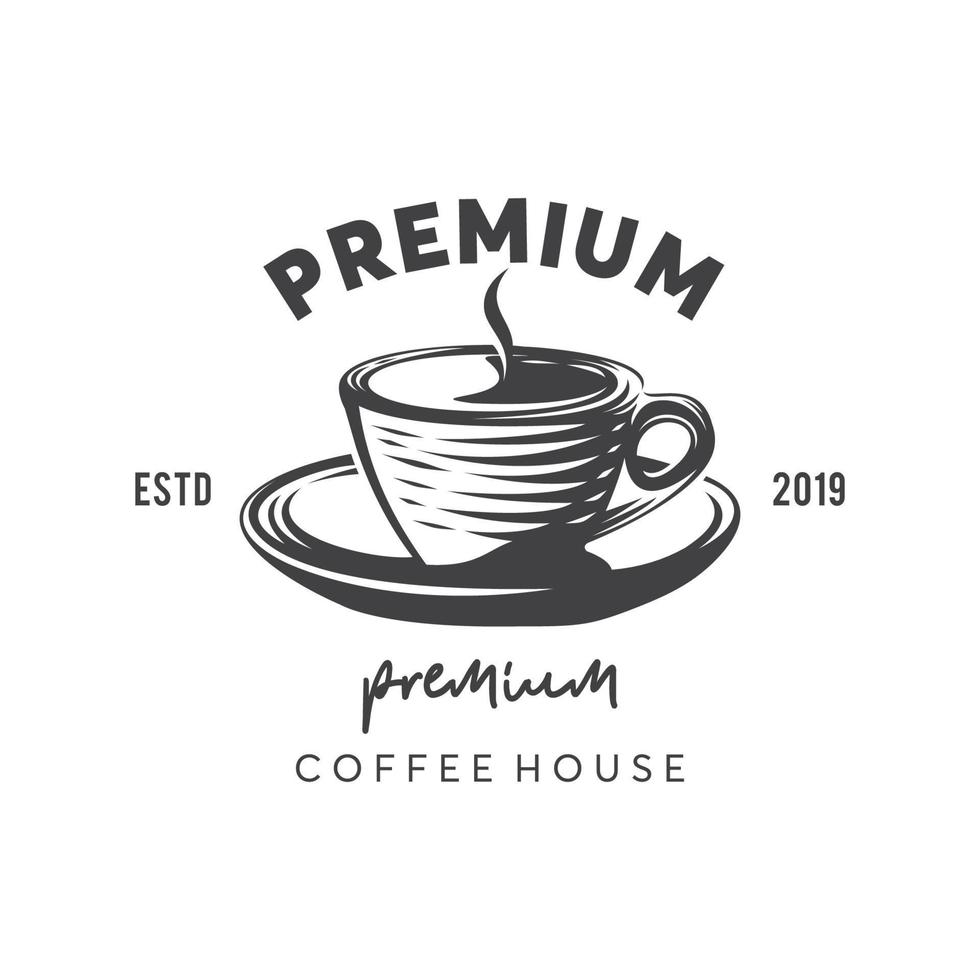 Premium Coffee House Logo Design Template Inspiration vector