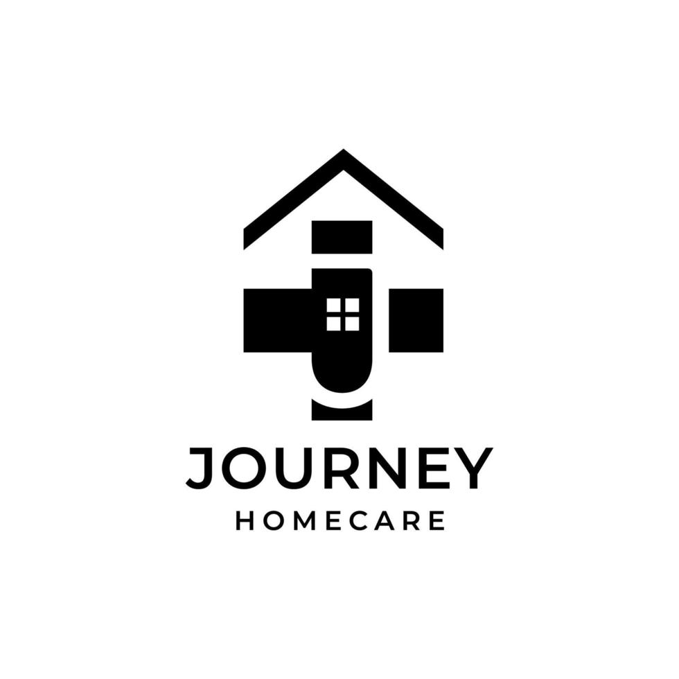 letter J home journey logo design template inspiration vector