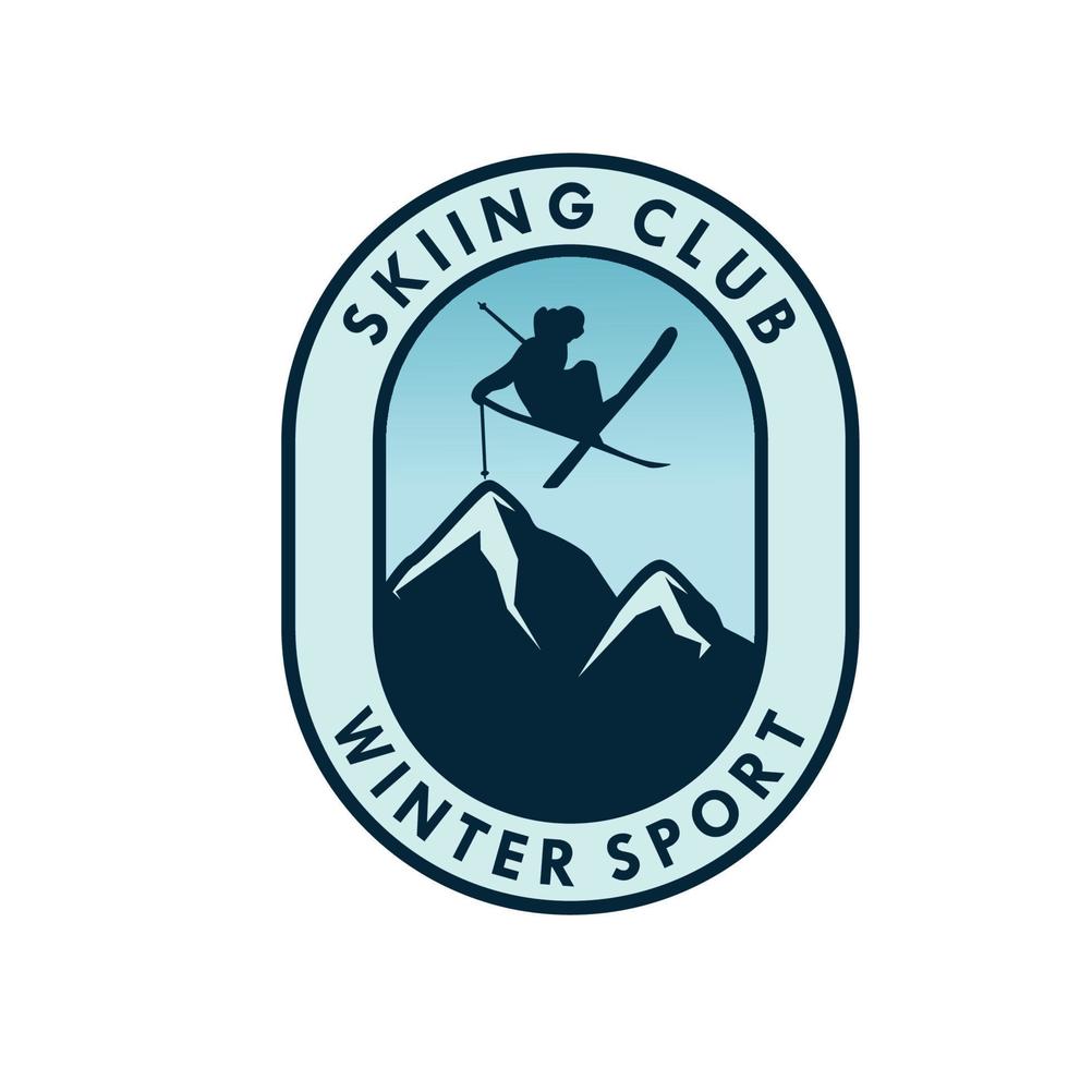 Winter Sport Logo Design Template vector