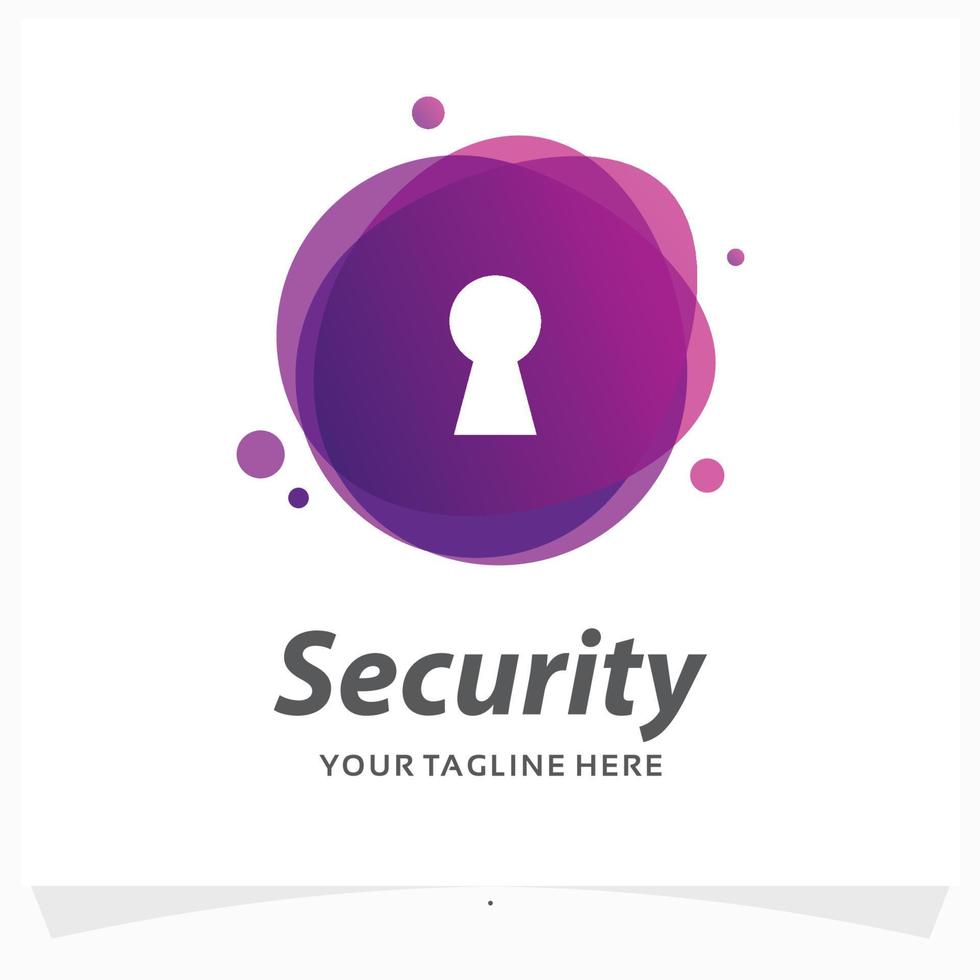 security logo design template vector