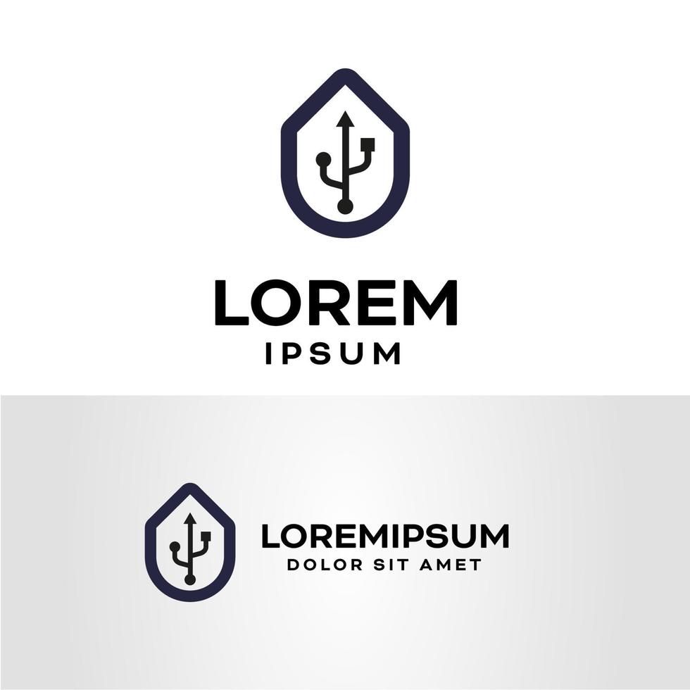 Port Home Logo Design Template with white background vector