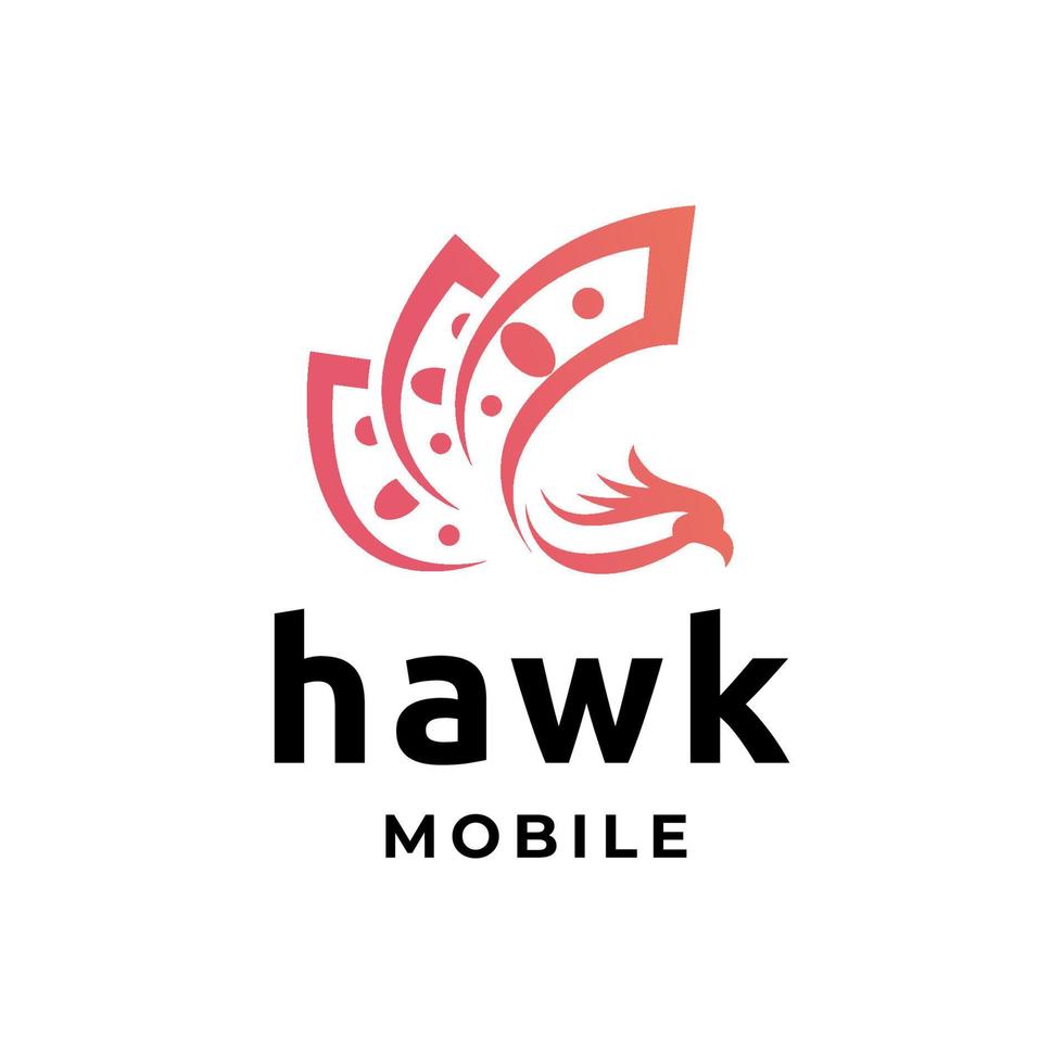 hawk mobile logo design template inspiration vector