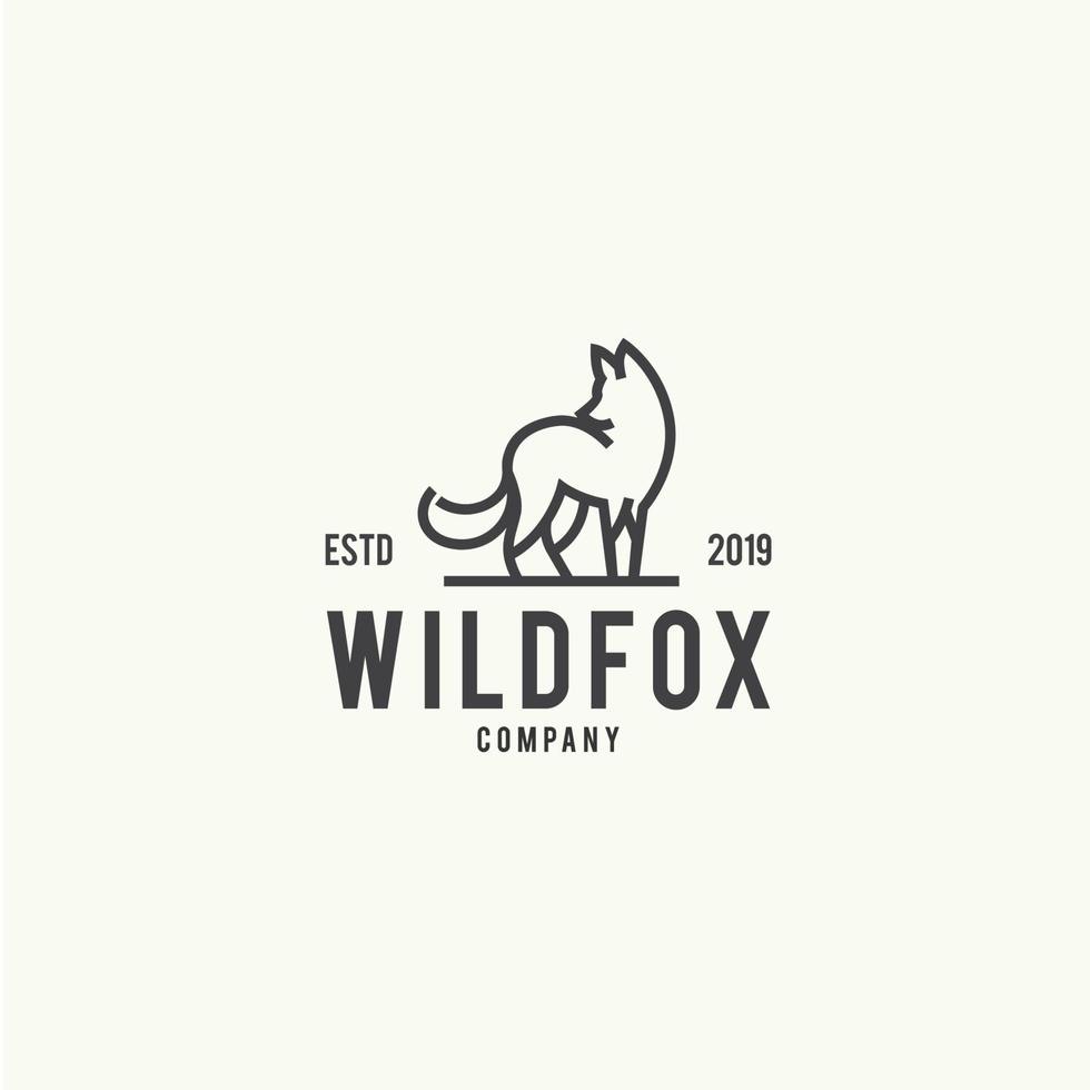 inspiración de plantilla de diseño de logotipo de fox - vector