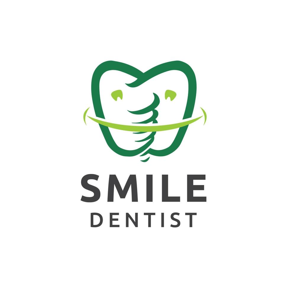 smile dentist logo design template inspiration vector