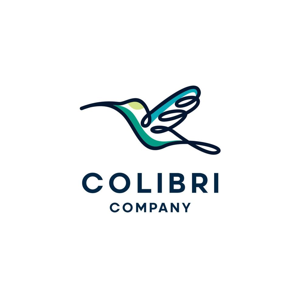 inspiración de plantilla de diseño de logotipo de colibrí - vector