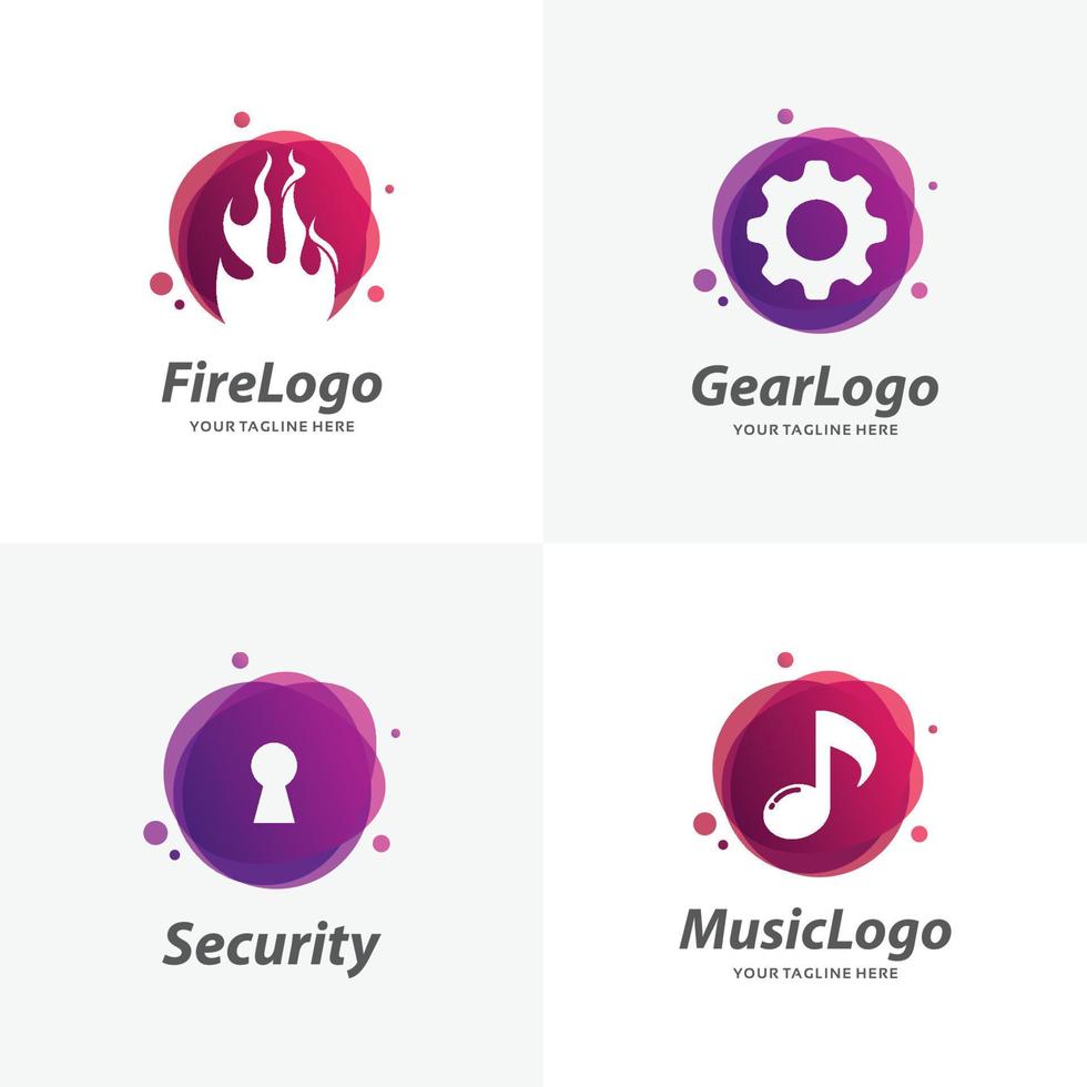 Set of Logo Design Templates vector