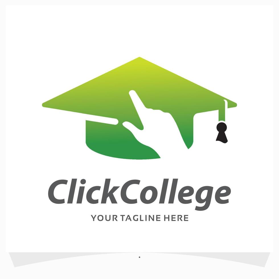 click college logo design template vector