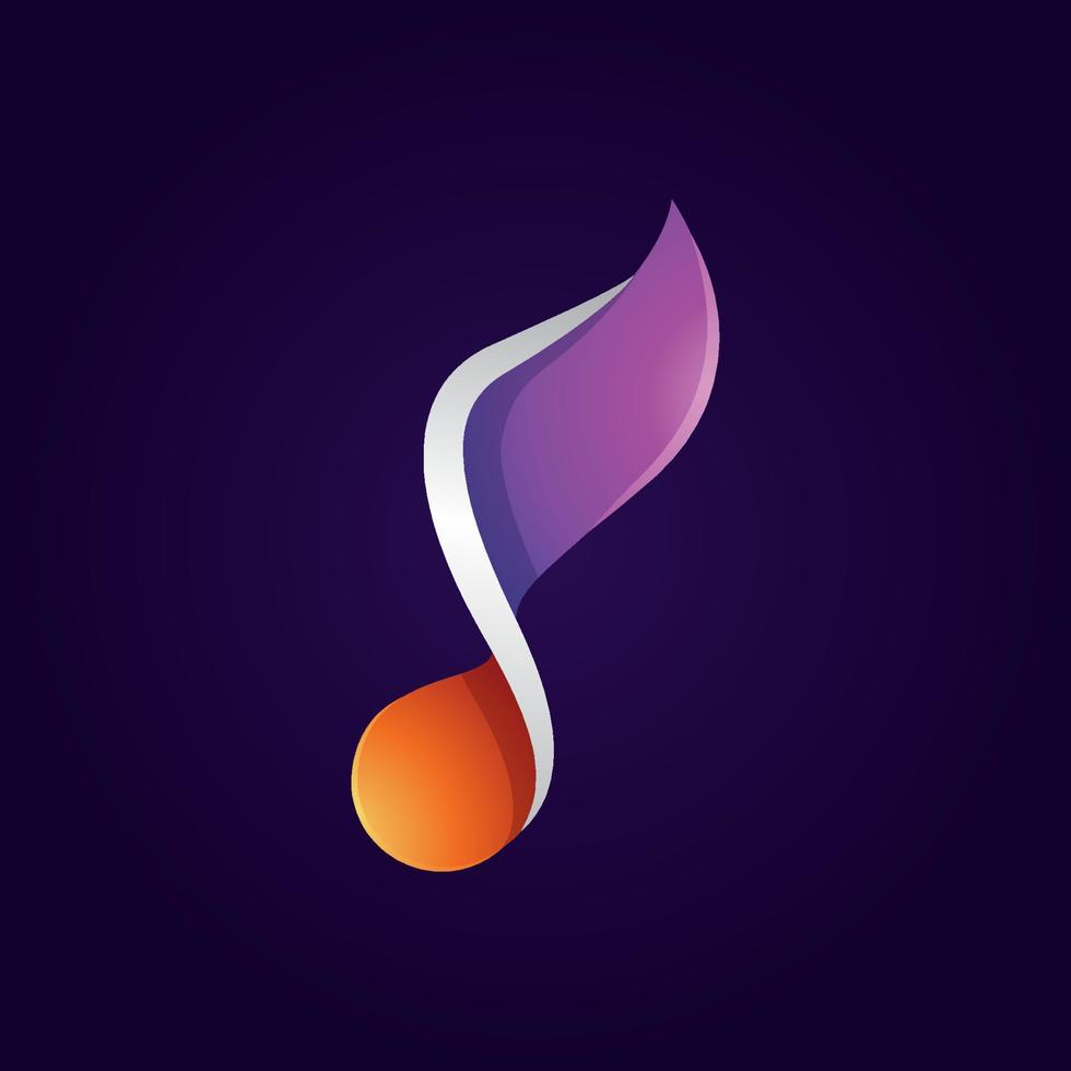 plantilla de diseño de logotipo de notas musicales vector