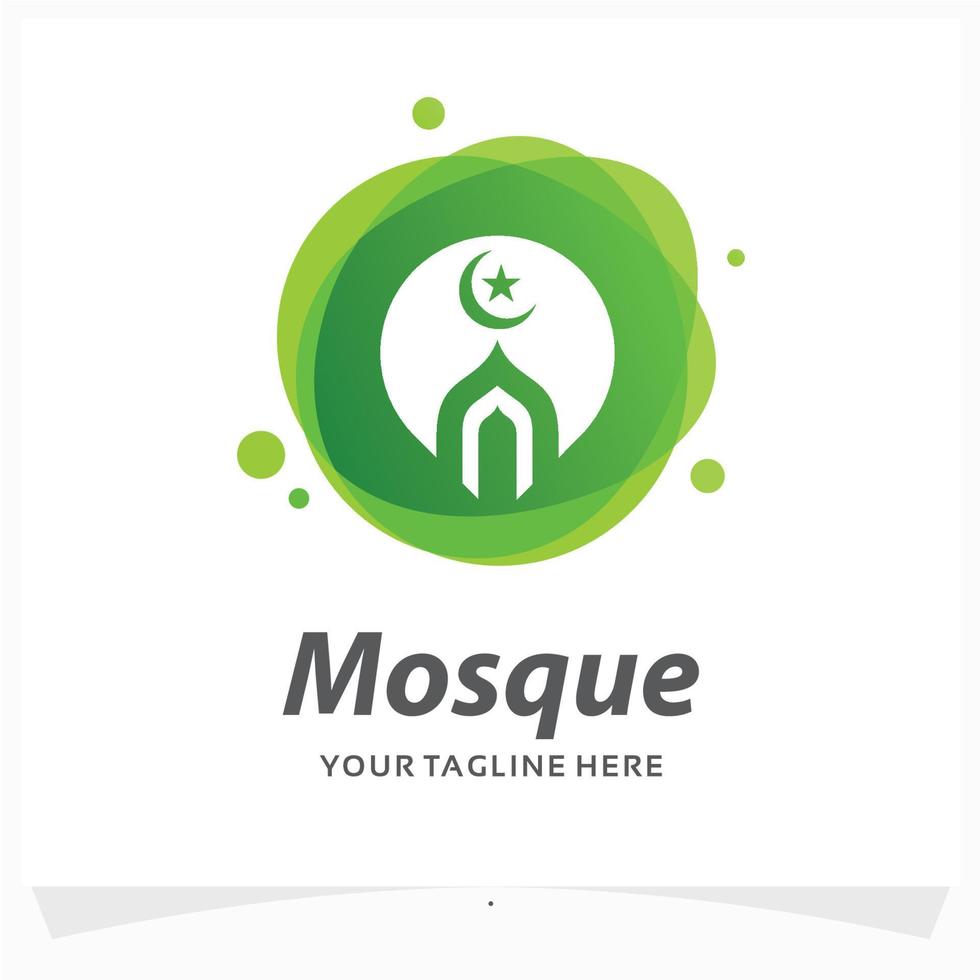 mosque logo design template vector