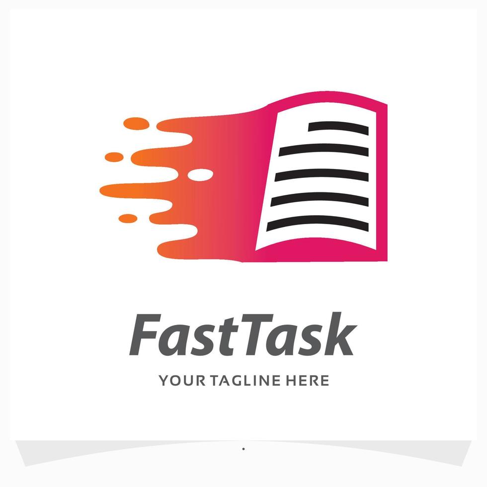 fast task logo design template vector