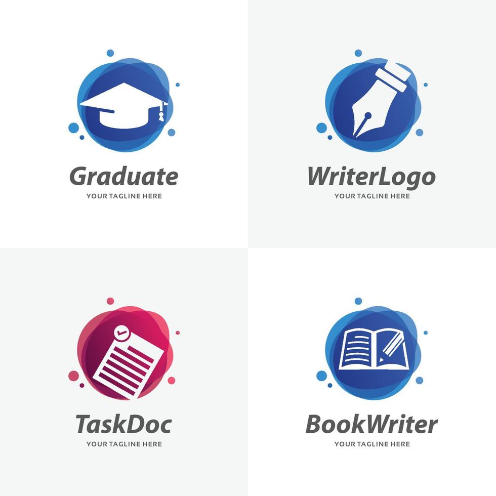 Set of Education Logo Design Templates vector