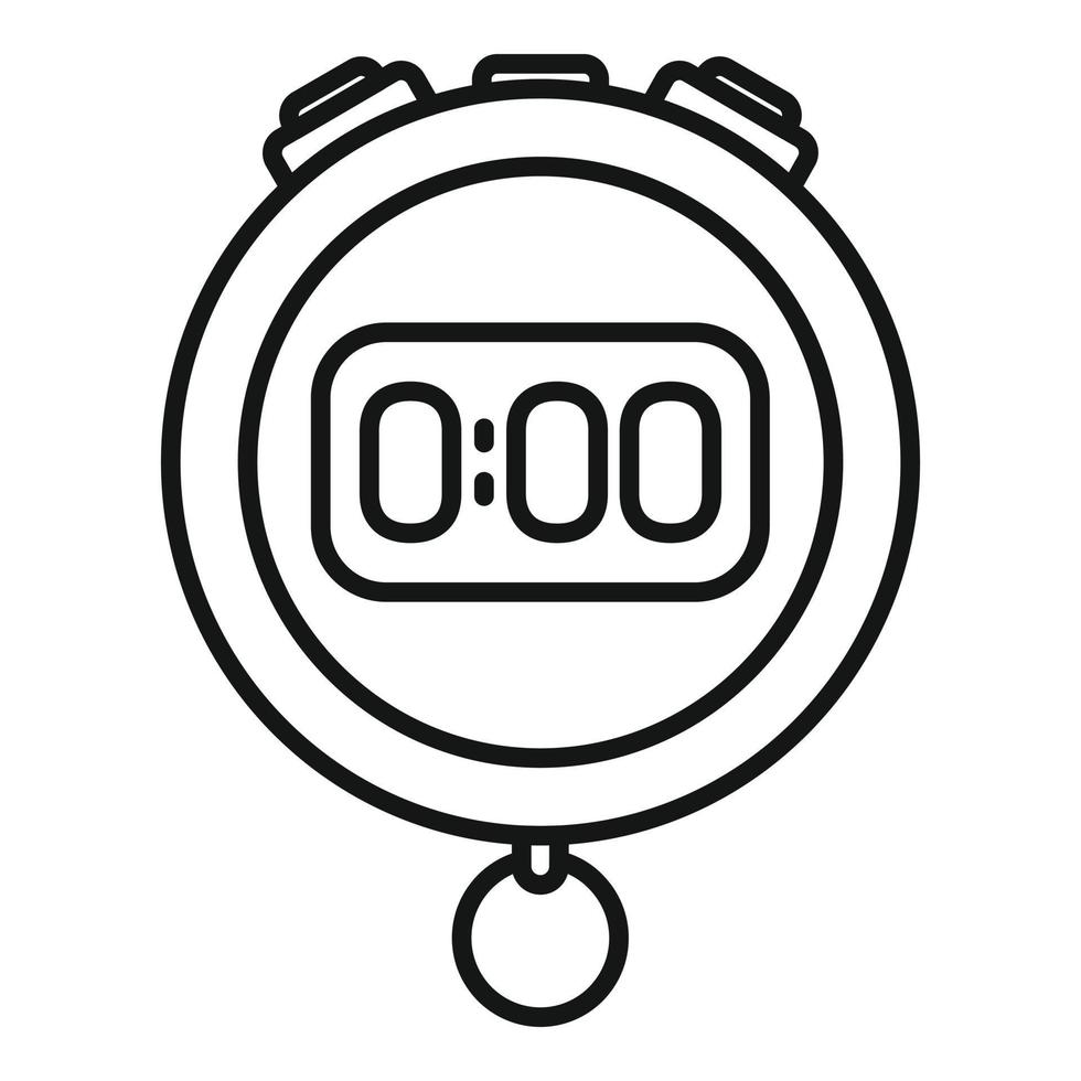 Start stopwatch icon outline vector. Watch timer vector