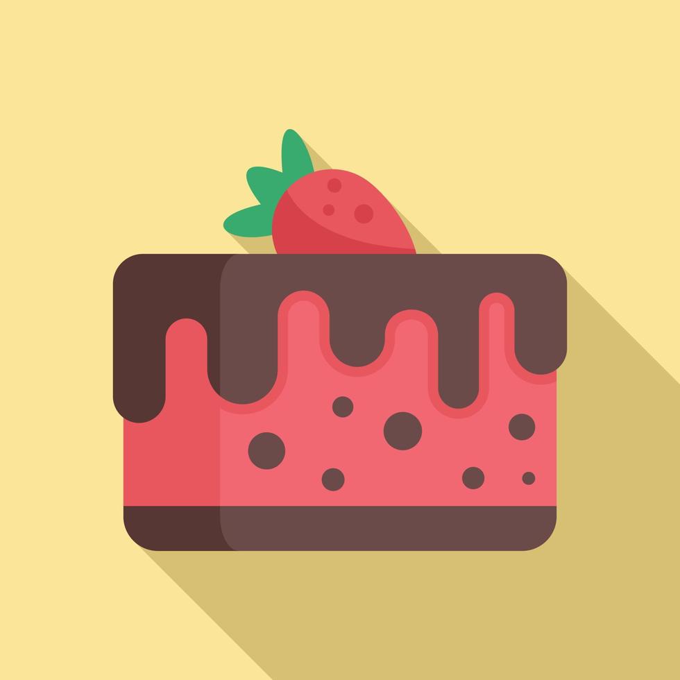 Candy cake icon flat vector. Anniversary decoration vector