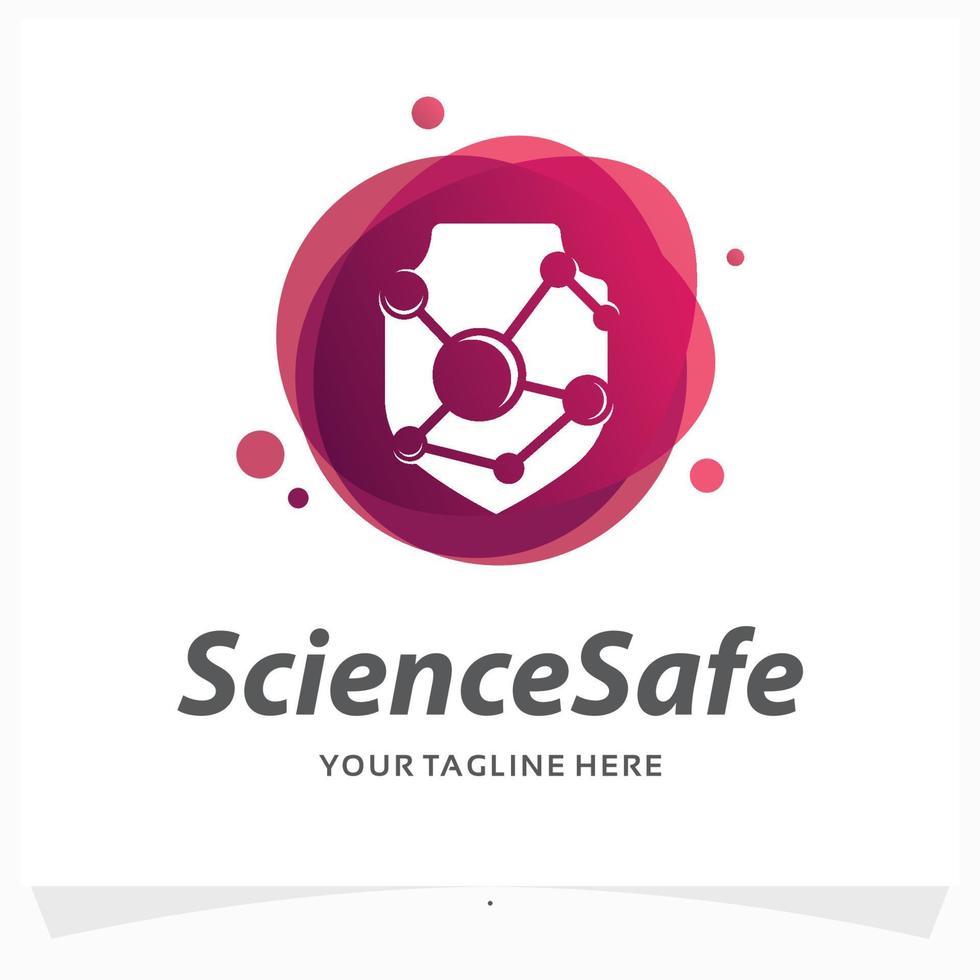 science safe logo design template vector