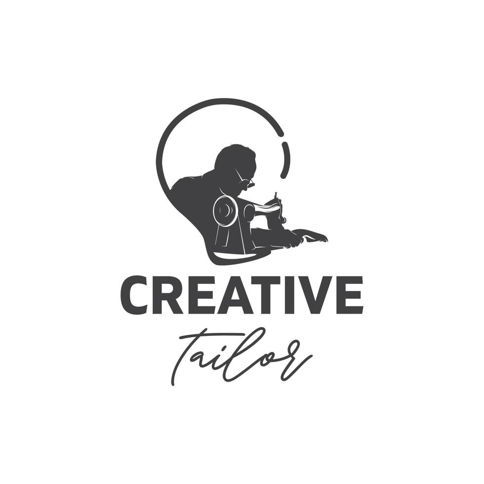 Creative Tailor Logo Design Template Inspiration vector