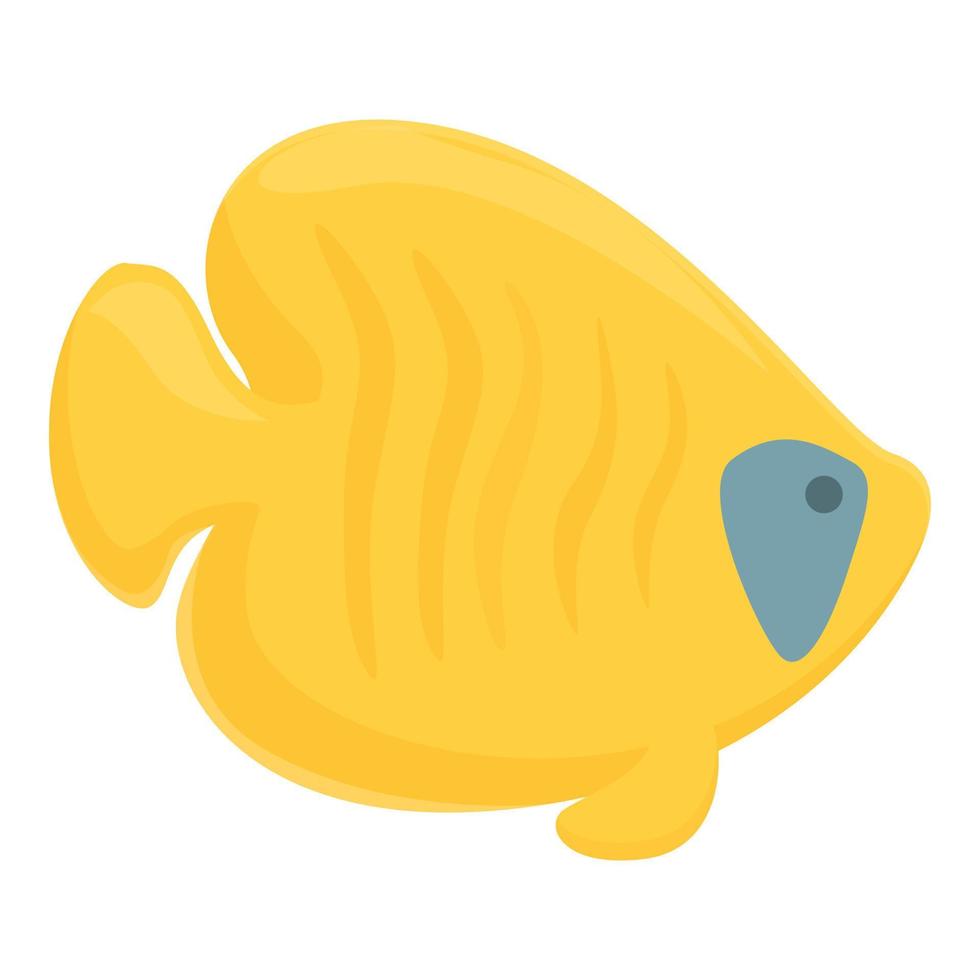 Ocean yellow fish icon cartoon vector. Culture travel vector