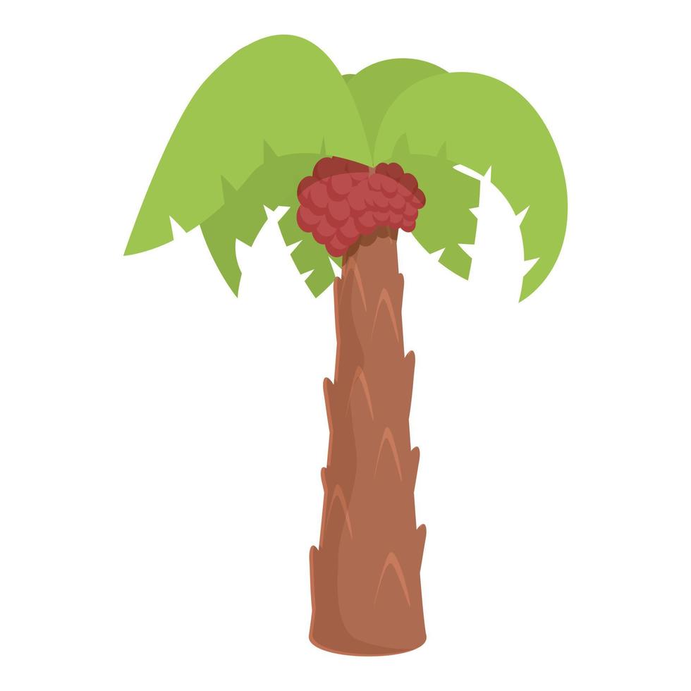 Palm tree icon cartoon vector. Oil food vector