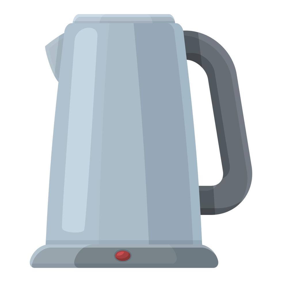 Full metal kettle icon cartoon vector. Water glass vector