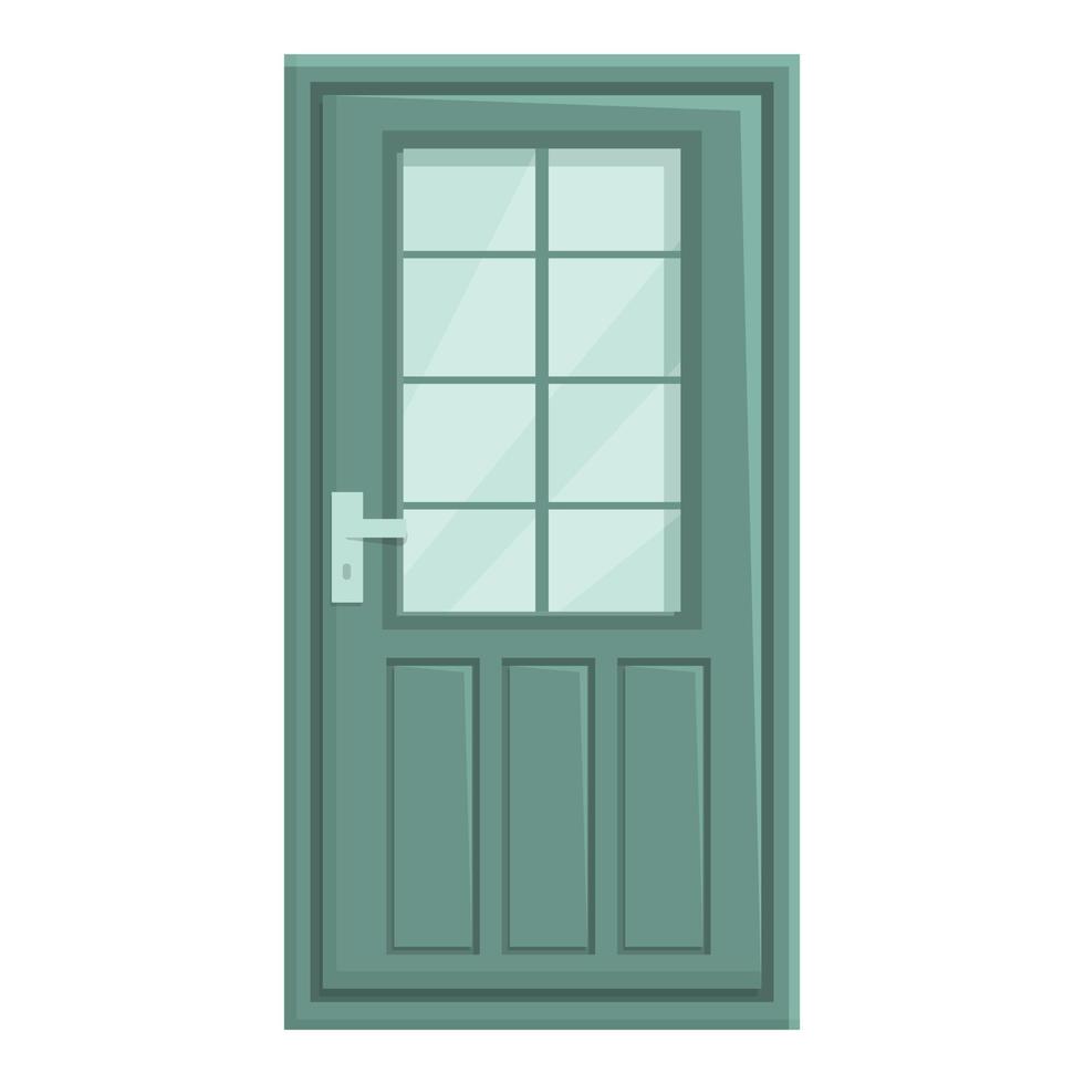 vector de dibujos animados de icono de puerta de vidrio. exterior de la casa