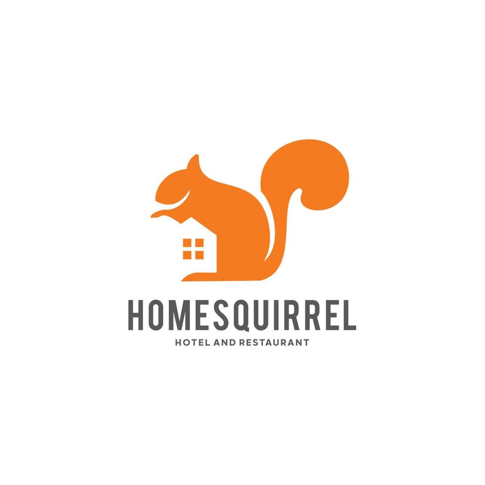 Home Squirrel Logo Design Template Inspiration - Vector