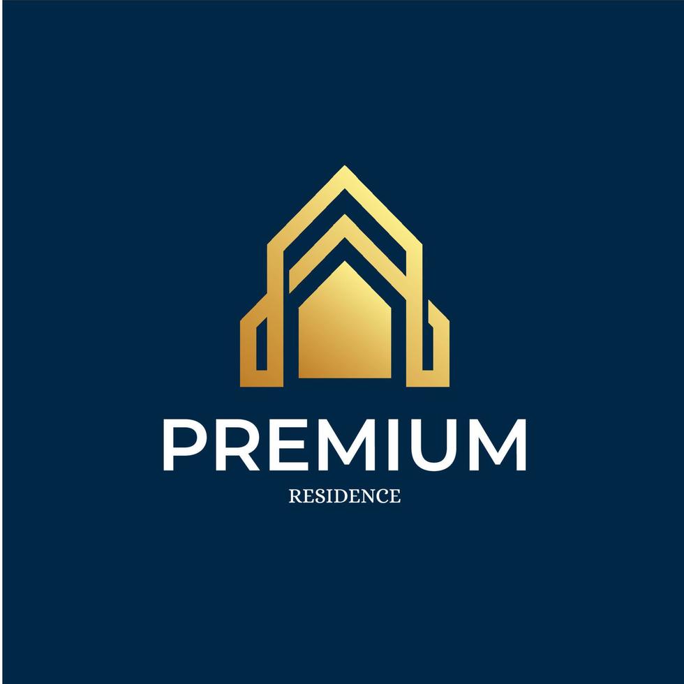 inspiración de plantilla de diseño de logotipo de residencia premium - vector