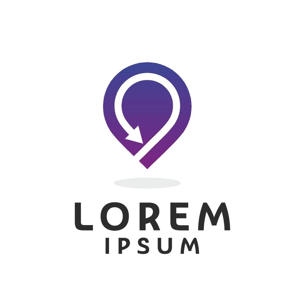 point arrow logo design template vector