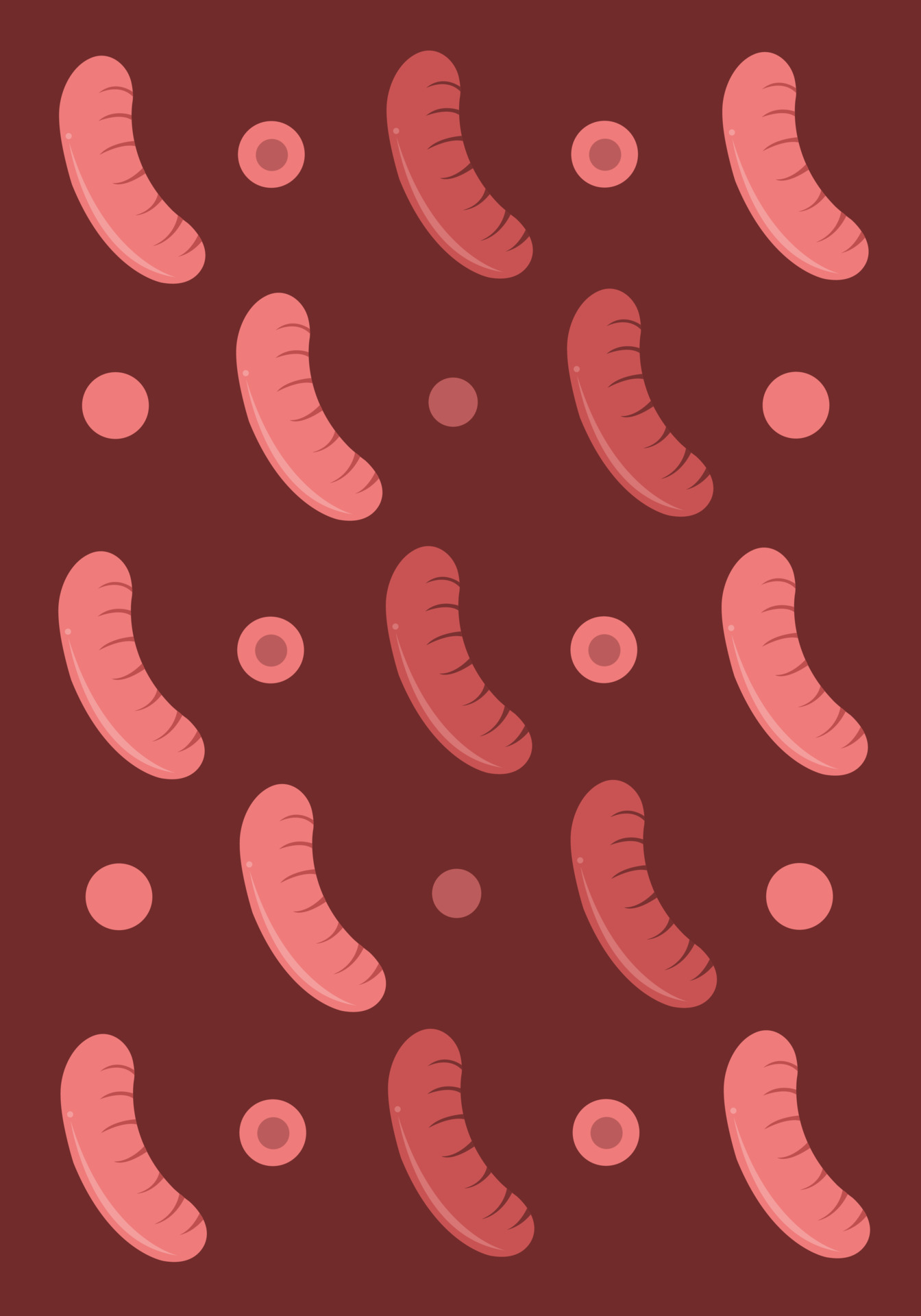 Sausage vector wallpaper for graphic design and decorative element