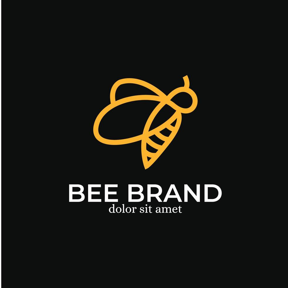 Bee Logo Design Template Inspiration - Vector