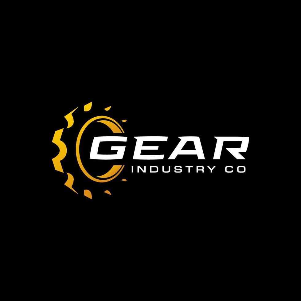 gear industry logo design template inspiration vector