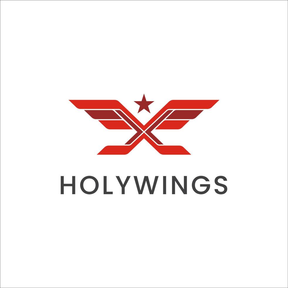 holy wings logo design template vector