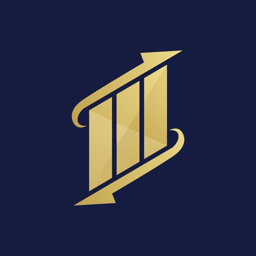plantilla de diseño de logotipo de empresa financiera de lujo vector