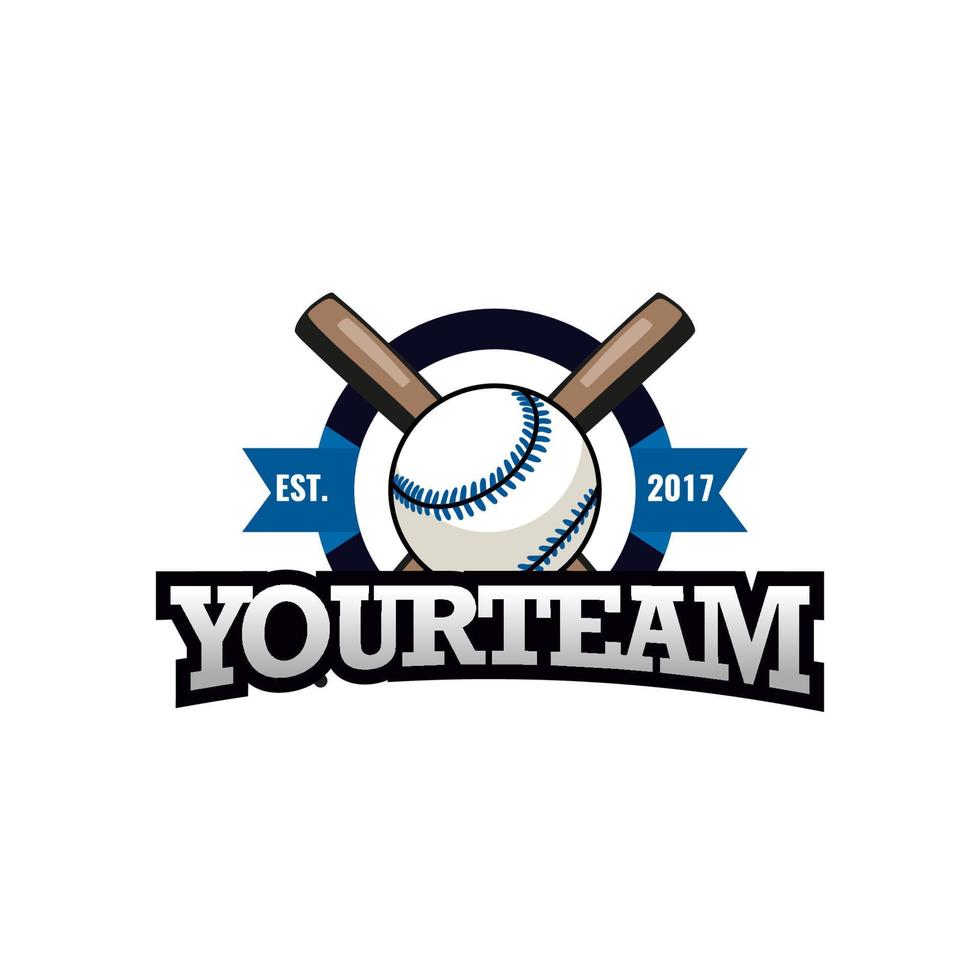 Baseball Logo Design Template with white background vector