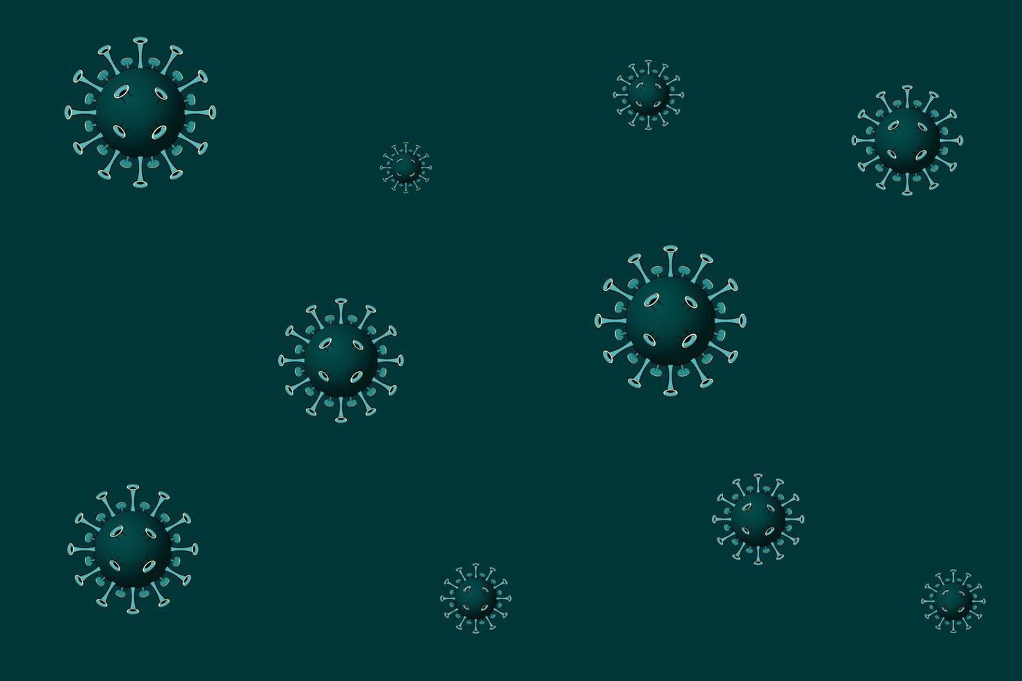 Virus. Microbe. Influenza pandemic. Illness respiratory infection. Background or banner. Vector illustration.