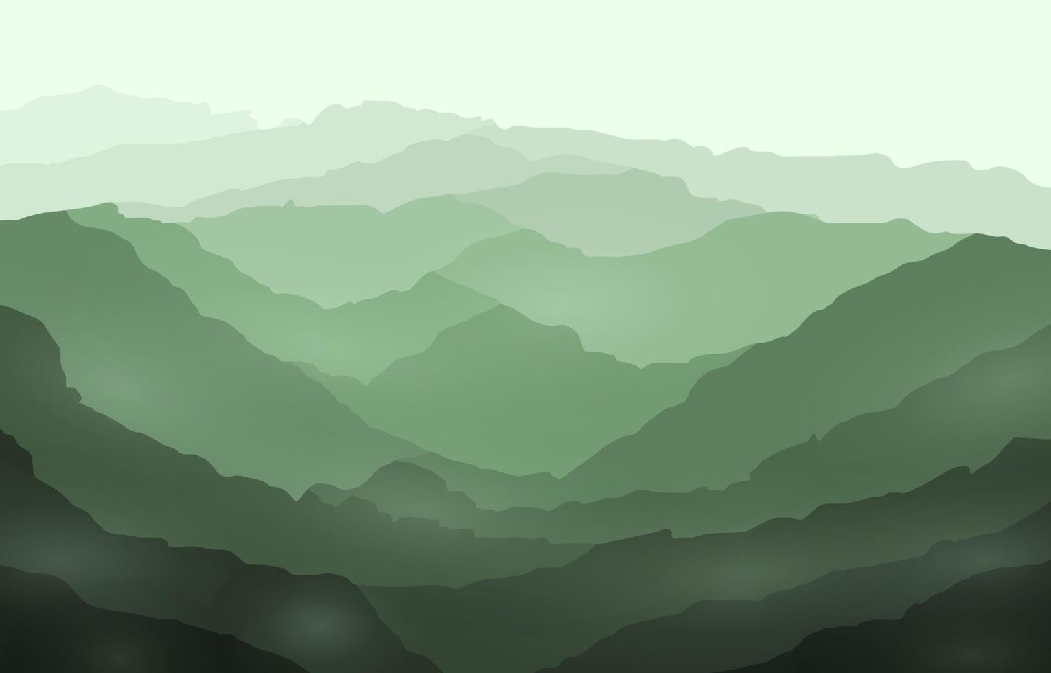 fondo de montaña degradado verde abstracto. diseño para papel tapiz, telón de fondo, patrón, textura, fondo, textil, envoltura, ropa, impresión artística. ilustración vectorial estilo antiguo retro moderno. vector