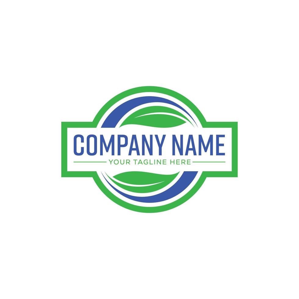 Natural Green Circle Leaf Logo Vector Illustration