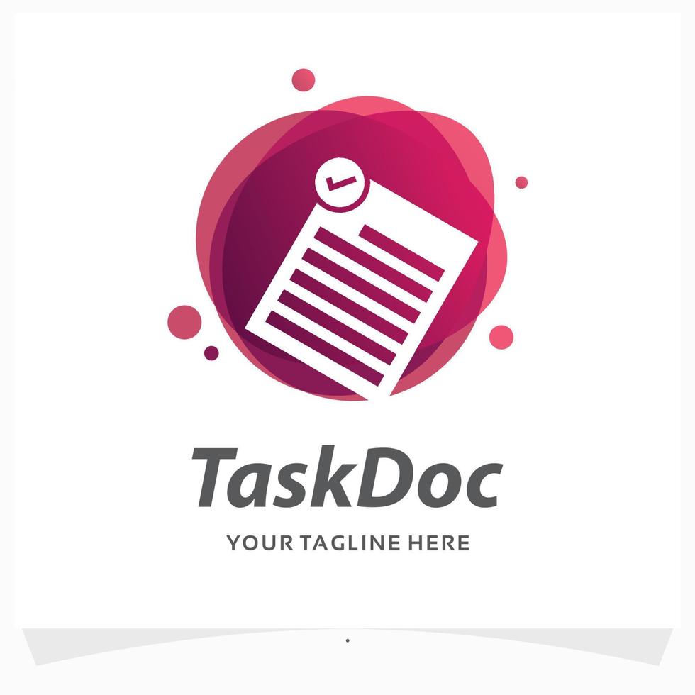 task document logo design template vector