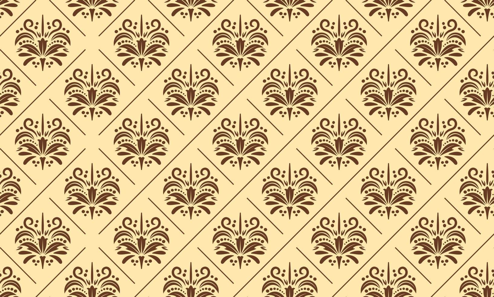 Vintage Ornament Wallpaper Seamless Background Vector Pattern