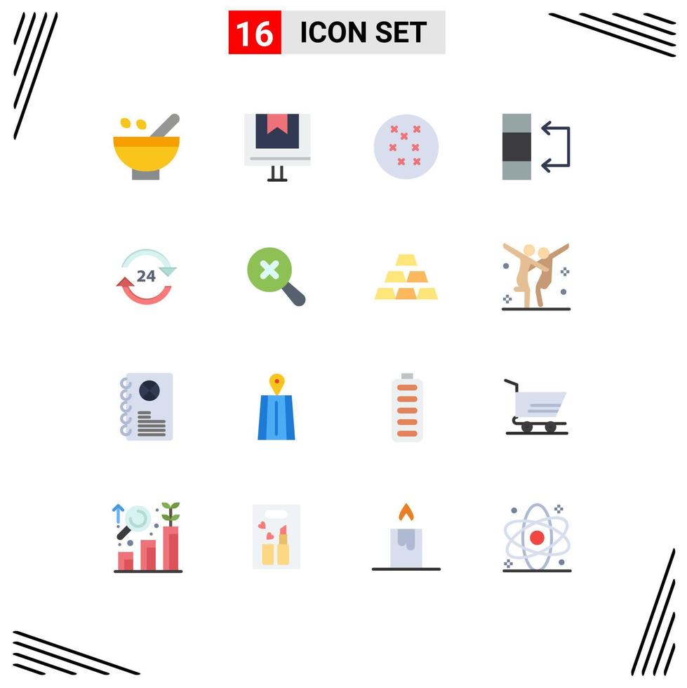 Editable Vector Line Pack of 16 Simple Flat Colors of non concierge delivery table data Editable Pack of Creative Vector Design Elements