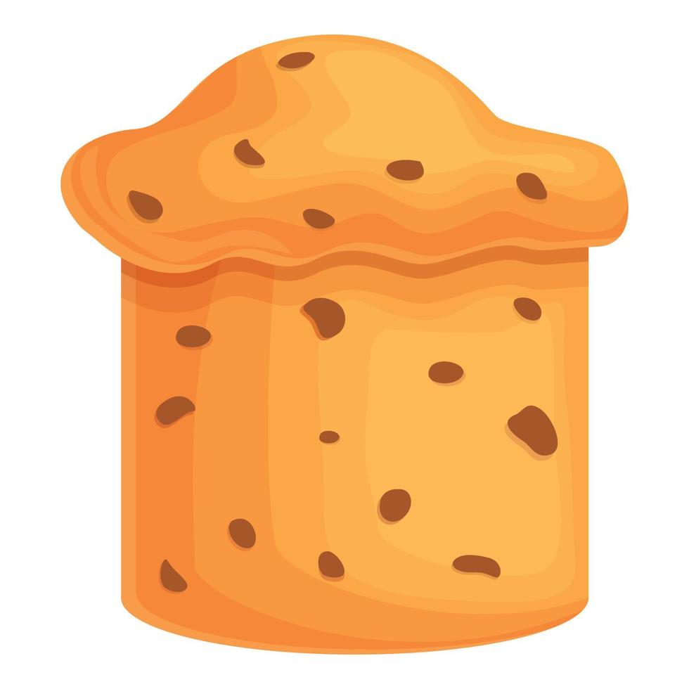 vector de dibujos animados de icono de panettone de fiesta. idea de comida