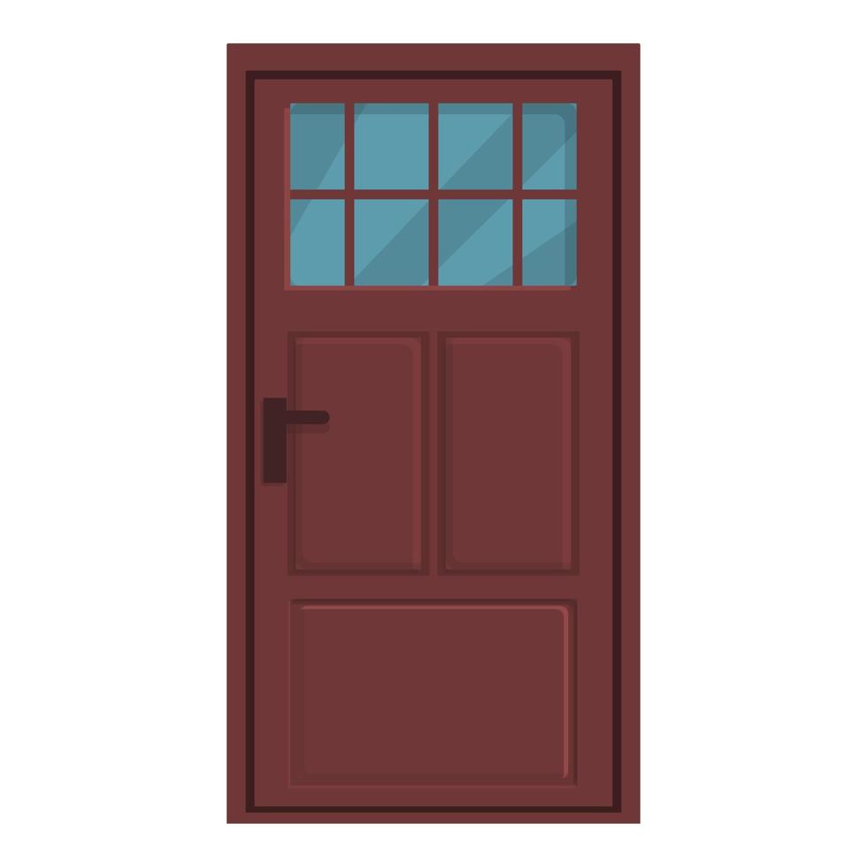 Closed door icon cartoon vector. Home exterior vector