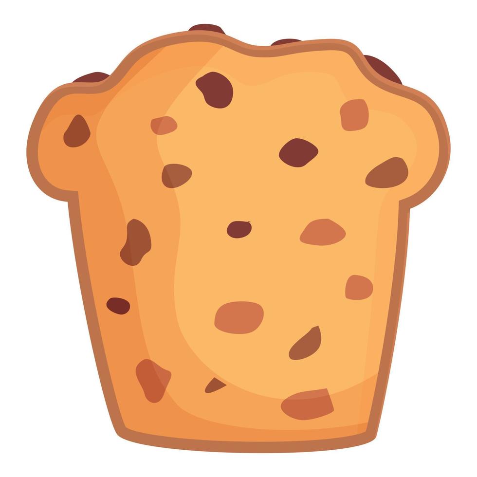 vector de dibujos animados de icono de medio panettone. torta dulce