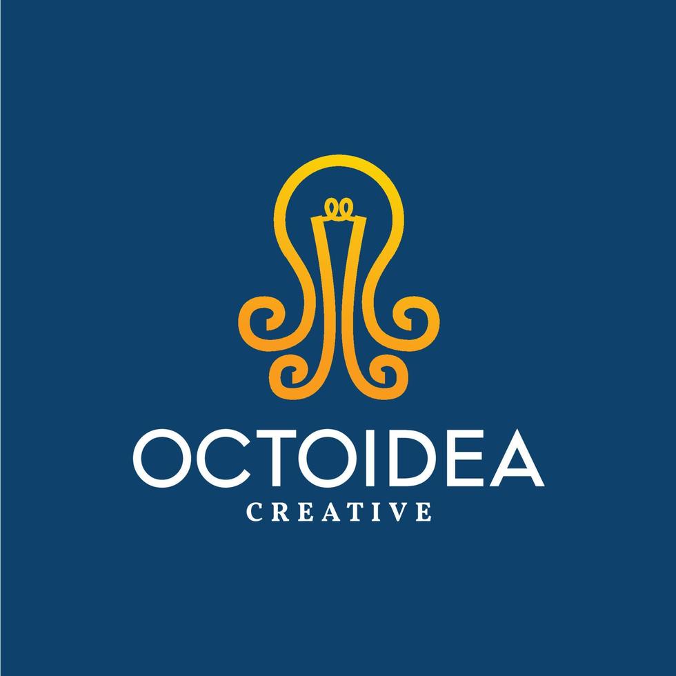 inspiración de plantilla de diseño de logotipo de idea de pulpo - vector