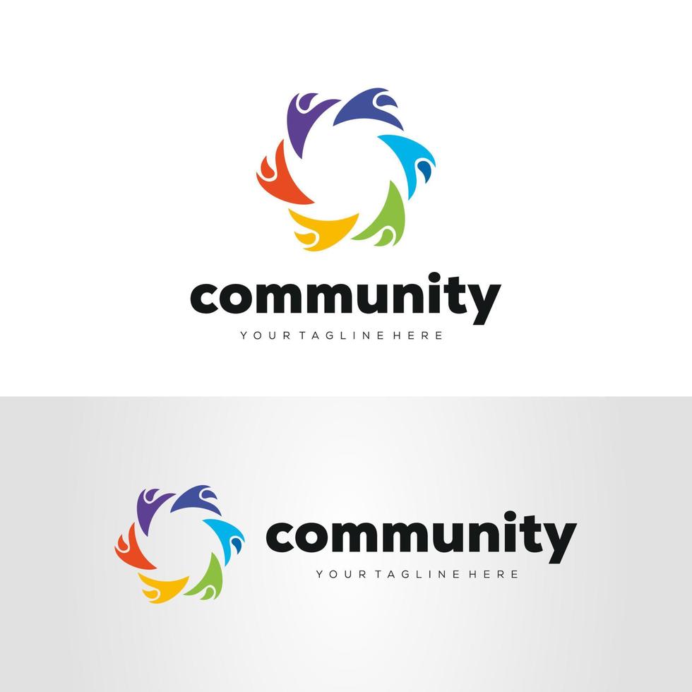 plantilla de diseño de logotipo comunitario vector